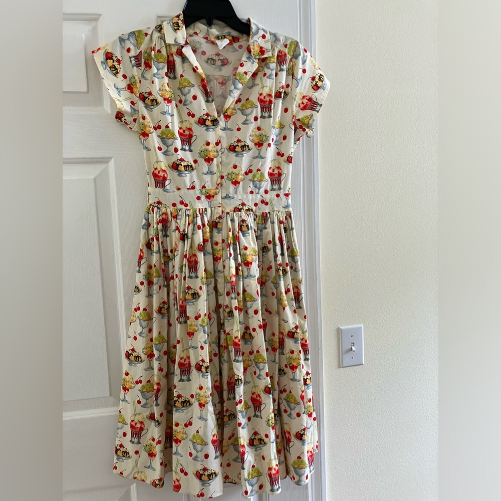 Small Bernie Dexter Ice Cream Sundae print dress